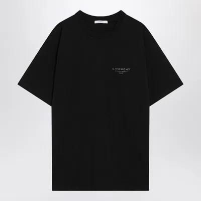 Givenchy Black Cotton T-shirt With Logo In Black