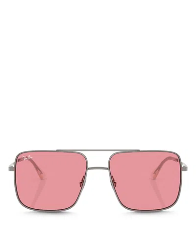 Ray Ban Ray-ban Square Sunglasses, 56mm In Pink
