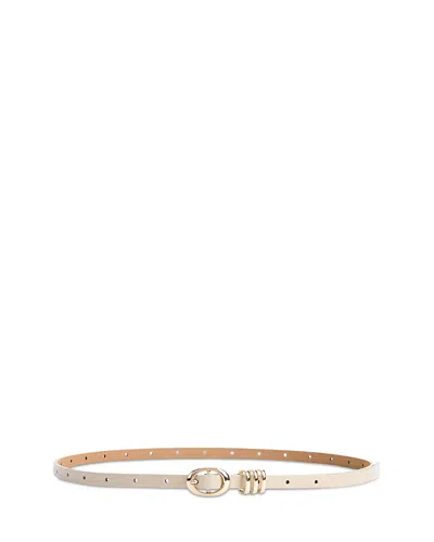 Ettika Skinny Studded Leather Belt In Nude