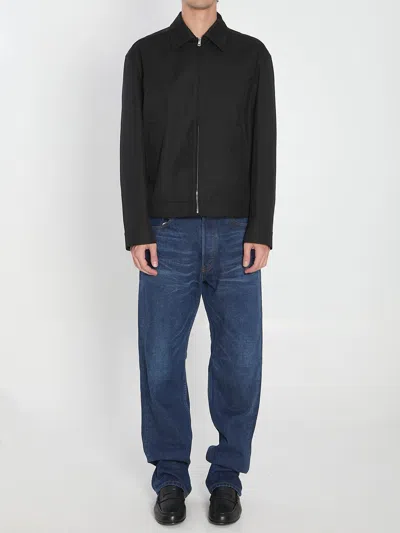 Gucci Twill Jacket With Web Detail In Black