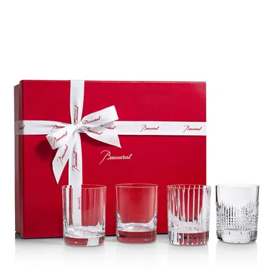 Baccarat 4 Elements 4-piece Double Old-fashioned Tumbler Set In Transparent