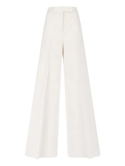 Max Mara Wide Leg High Waist Trousers With Pleated Front