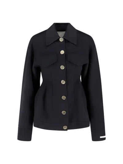 Sportmax Tailored Egeo Jacket Collared Neck In Blue