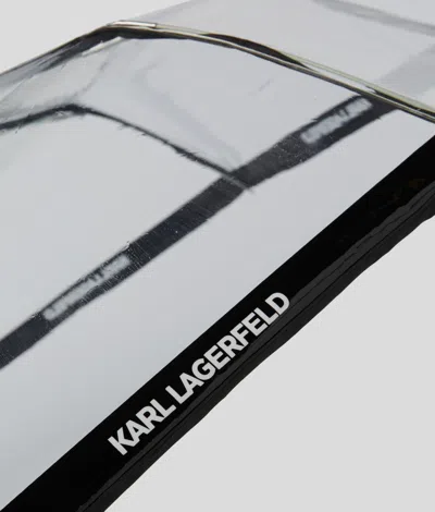 Karl Lagerfeld Logo Transparent Umbrella In Black | ModeSens