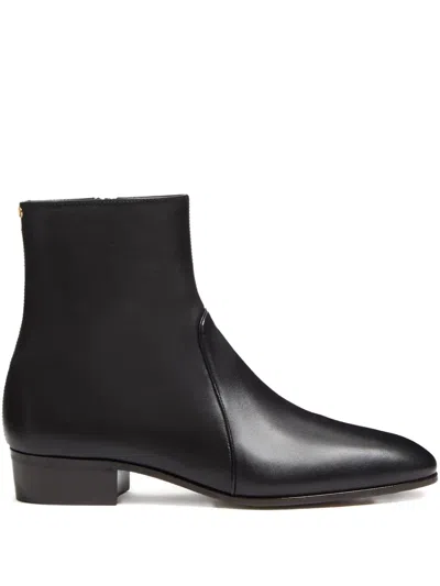 Valentino Garavani Pat Ankle Boots In Black