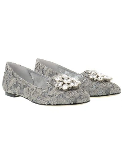 Shop Dolce & Gabbana Ballets In Silver