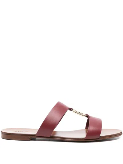 Dolce & Gabbana Leather Shoes In Red