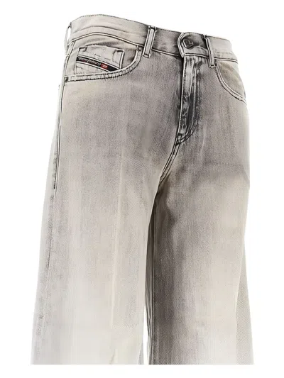 Diesel Flared Jeans 1978 D-akemi In Washed Gray In Gray