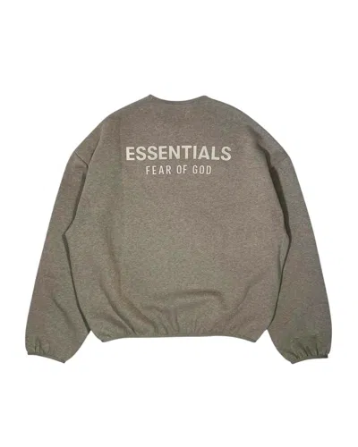 Essentials Front Logo Patch Elasticated Waistband Sweatshirt In Gray