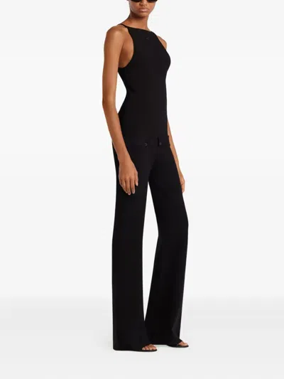 Courrèges Sleeveless Bootcut Jumpsuit In Black