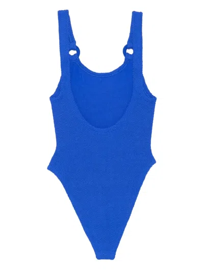 Hunza G Domino One Piece Swimsuit In Navy