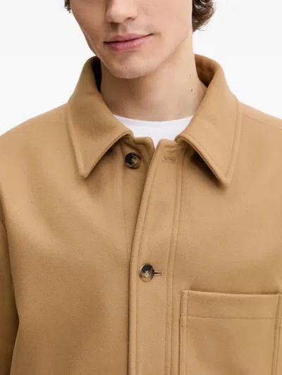 Apc Patch-pocket Wool-blend Jacket In Neutral