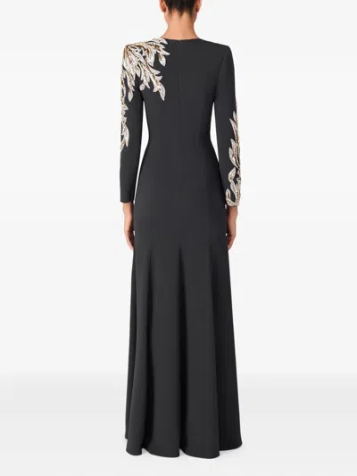 Jenny Packham Honor Sequin-embellished Maxi Dress In Black