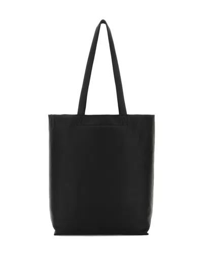 Apc A.p.c. Men Black Leather Maiko Shopping Bag In Black