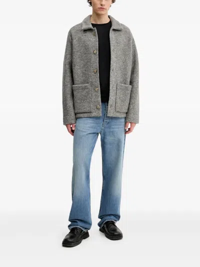 Apc Veste Thais Button Front Jacket In Gray