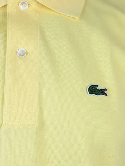 Lacoste Classic Fit Short Sleeve Pique Polo Shirt In Light Yellow