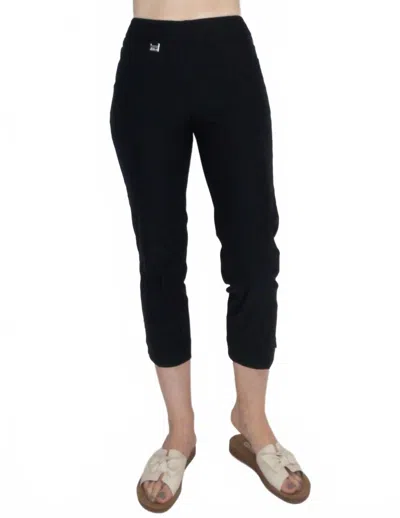 Lulu-b Bangladine Pull-on Capri Pants In Black In Black