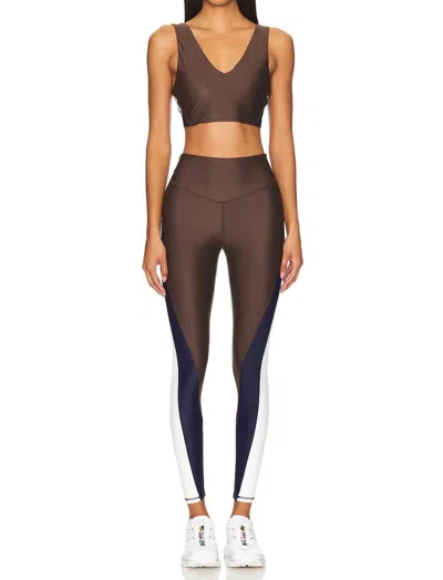 The Upside Icon 28in High Rise Pant In Chocolate In Brown