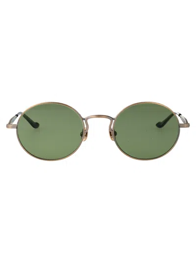 Matsuda Antique Gold - Bottle Green Metal Sunglasses In Gold