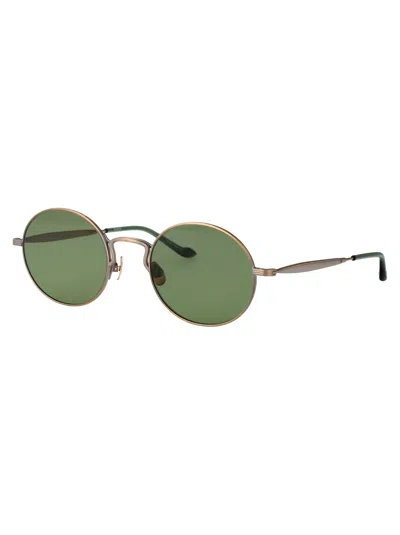 Matsuda Antique Gold - Bottle Green Metal Sunglasses In Gold