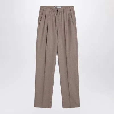 Max Mara Dove Grey Cashmere Trousers In Brown