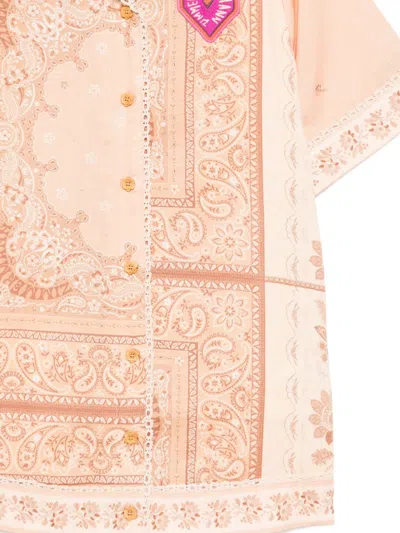 Zimmermann Lucky Shirt Dress In Orange