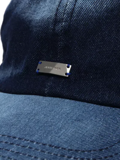 Ader Error Denim-effect Metal-detail Baseball Cap In Blue