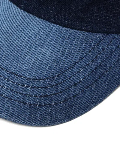 Ader Error Denim-effect Metal-detail Baseball Cap In Blue