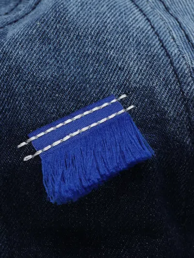 Ader Error Denim-effect Metal-detail Baseball Cap In Blue