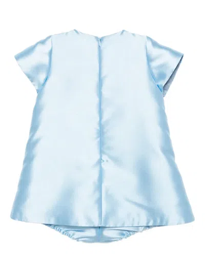 Hucklebones London Origami Bow Shift Dress And Bloomers In Blue