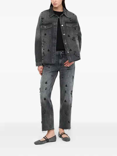 Liu •jo Denim Jacket With Rhinestones