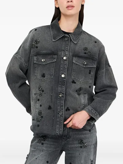 Liu •jo Denim Jacket With Rhinestones