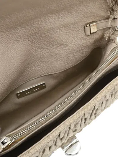 Pre-owned Miu Miu 2010s Crystal Pleated Handbag