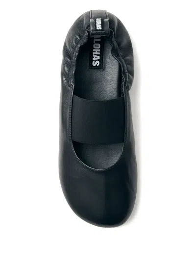 Alohas Sutton Elastic-band Gathered Ballet Flats In Black