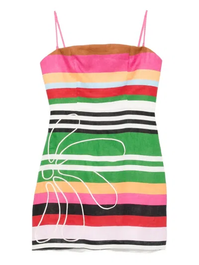 Cala De La Cruz Roma Mini Dress In Multi