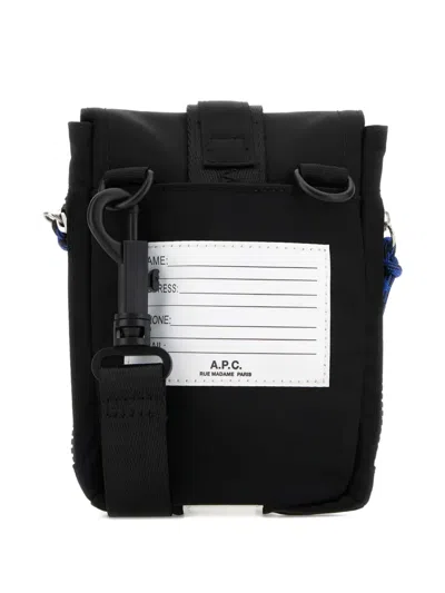 Apc A.p.c. Black Fabric Trek Crossbody Bag In Black
