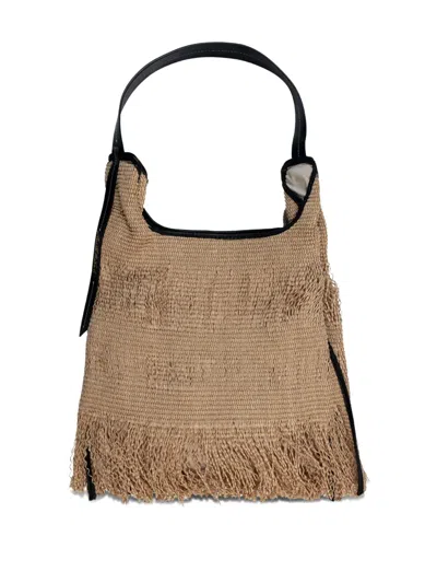 Anita Bilardi Borsa Picasso Sfrangiata Beige