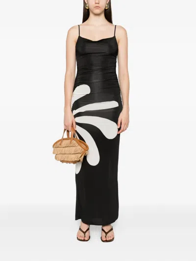 Cala De La Cruz Kim Maxi Dress In Black