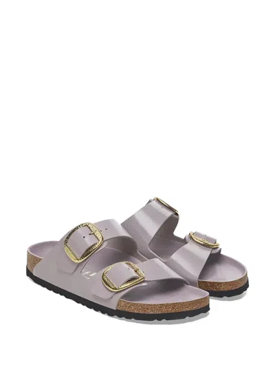 Birkenstock Arizona Big Buckle High Shine Faded Purple Sandal In Gray