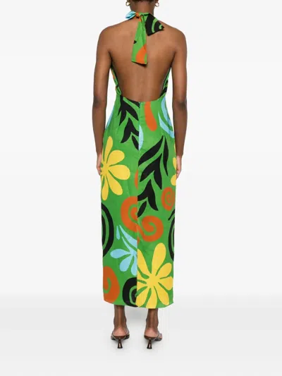 Cala De La Cruz Clara Maxi Dress In Green