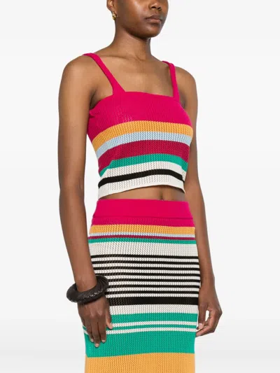 Cala De La Cruz Sun Crop Top In Pink