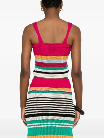 Cala De La Cruz Sun Crop Top In Pink