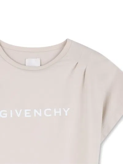 Givenchy Logo-print Layered Dress In Neutral