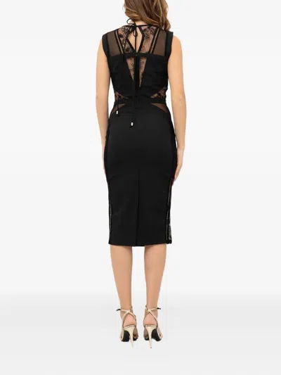 Babylone Paris Lace-insert Midi Dress