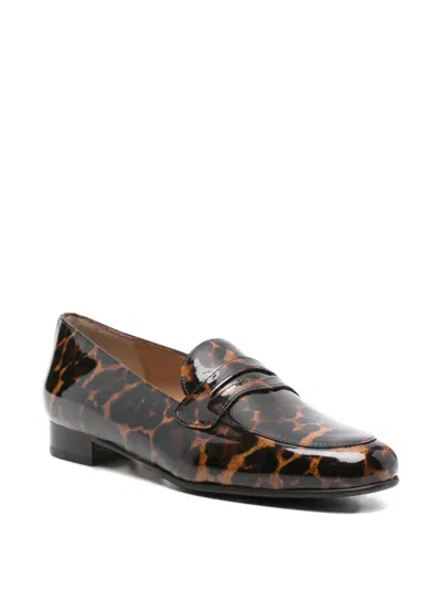 Carel Paris 2100 Leopard-print Penny Loafers
