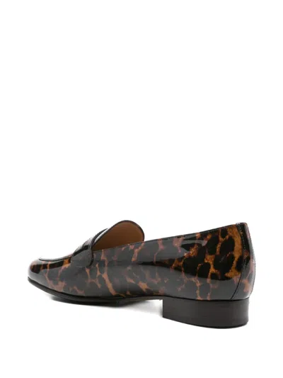 Carel Paris 2100 Leopard-print Penny Loafers
