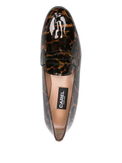 Carel Paris 2100 Leopard-print Penny Loafers