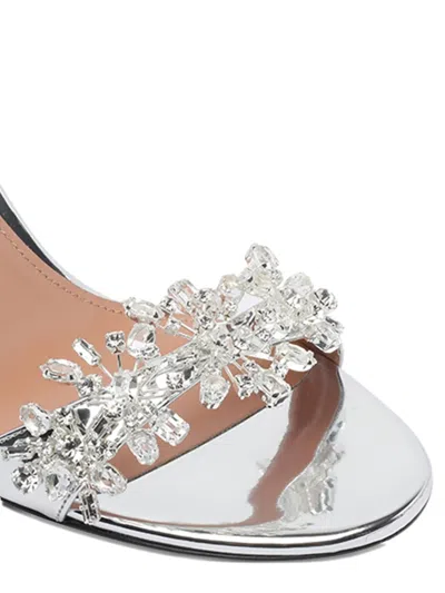 Aquazzura 85mm Crystal-embellished Slingback Sandals In Yellow