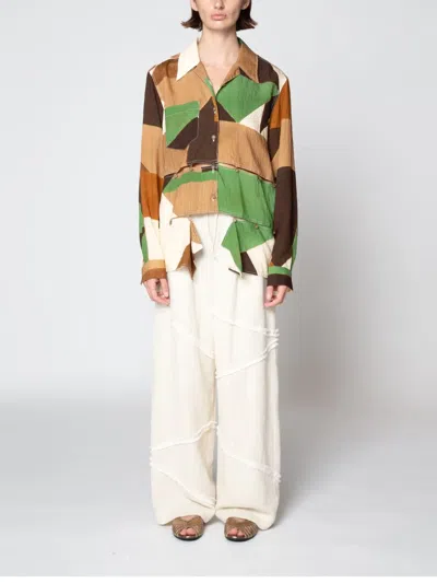 Muller Of Yoshiokubo Geometric-print Shirt