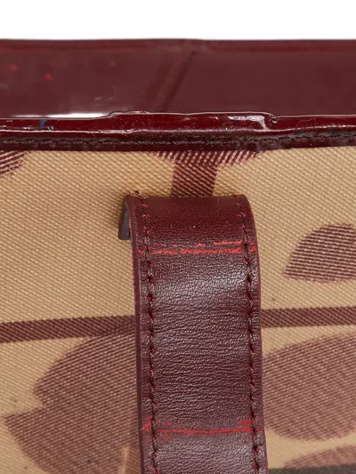 Pre-owned Burberry Heart Nova Check Leather Agenda Cover